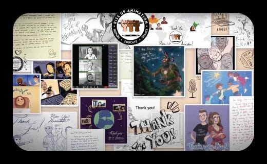 Rise Up Animation的学员们的感谢信。