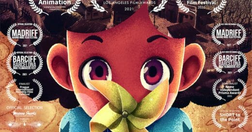 The poster for the animated short, Sebastiana. Directed by Cláudio Martins and animated at Animare Studio.