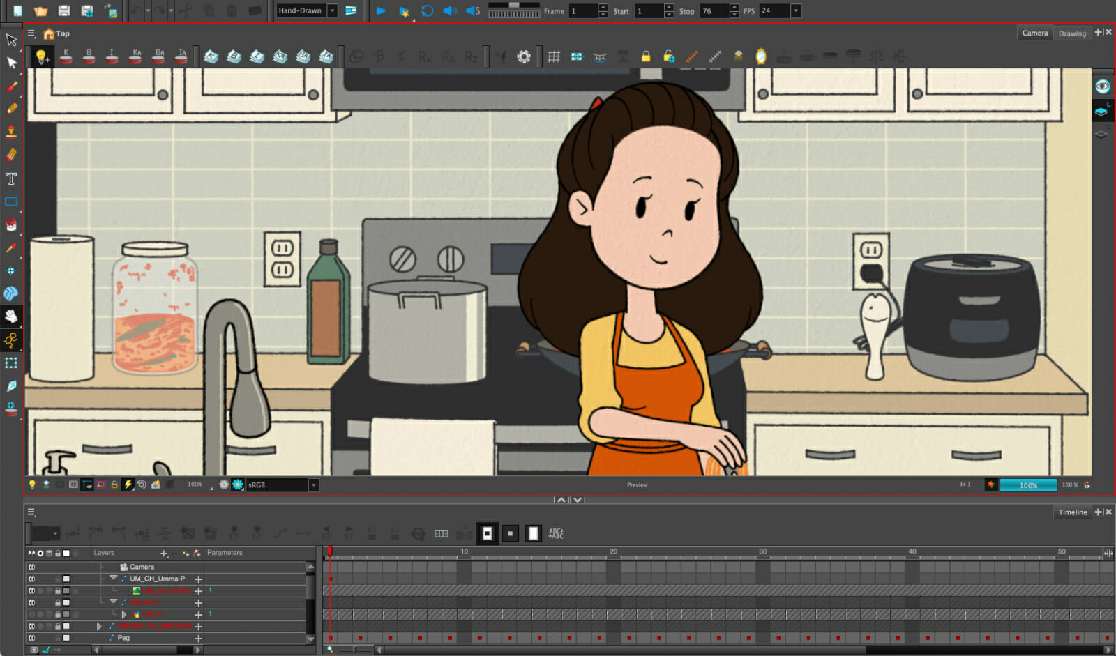 Screenshot from Ryan Imm's scene from The Ingredients of Animation.