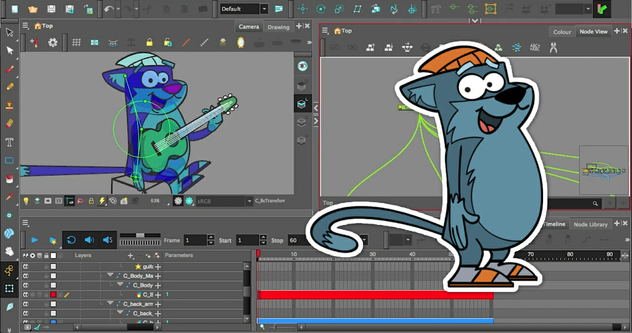 The making of You Can Animate in Harmony and C-Note the cat