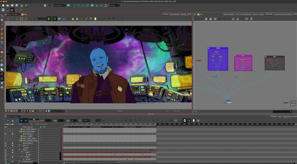 Yondu from a test scene in The Guardians of the Galaxy Holiday Special.