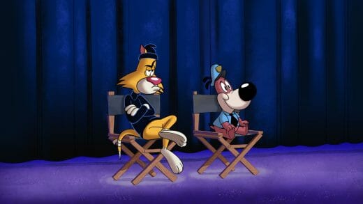 Rowdy the cat and Peanut the dog, from Netflix's Cat Burglar.