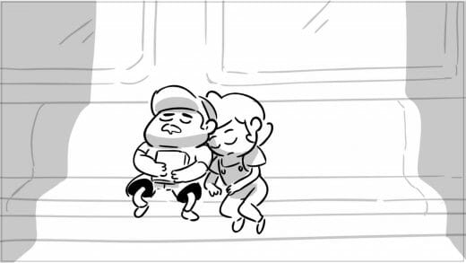 Storyboard Sample from Leo Garcia's personal work, Package Deal.
