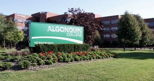 A photograph of Algonquin College's Wodroffe campus.
