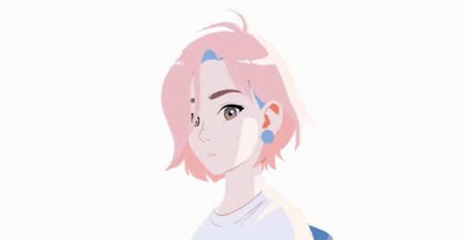 Pink Haired Girl, animated by Felipe Almeida